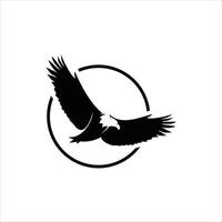 Flying Eagle Logo Bird Silhouette vector