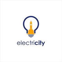 bulb electric logo simple fun modern