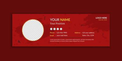 Creative office email signature and email footer template vector