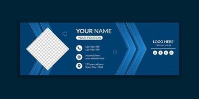 Professional email signature and email footer template vector