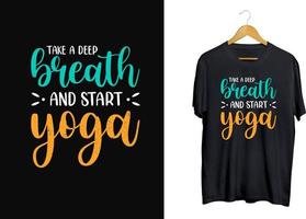Yoga T-Shirt design, Creative yoga day T-Shirt, yoga typography shirt vector, professional yoga pose unique style vector