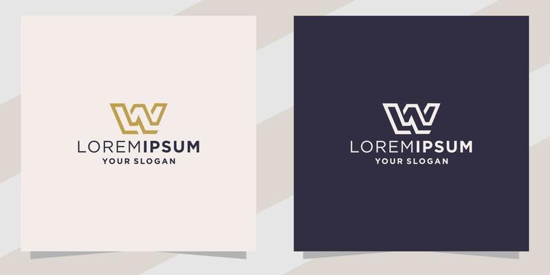 lettter w logo template