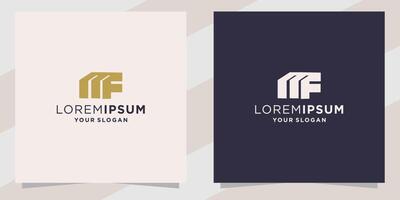 lettter mf logo template vector