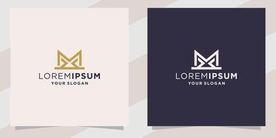 lettter mv vm logo template vector