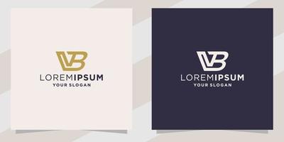 lettter vb logo template vector