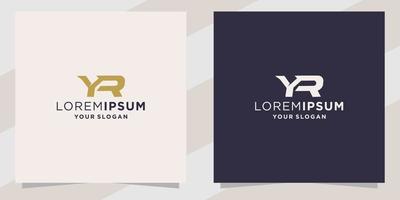 letter yr logo template vector