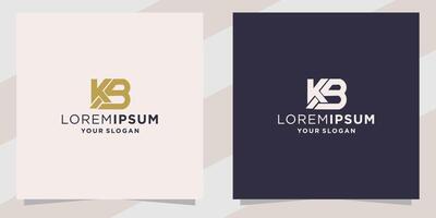 lettter kb logo template vector