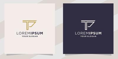 lettter tp logo template vector