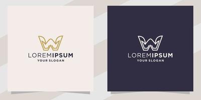 lettter w logo template vector