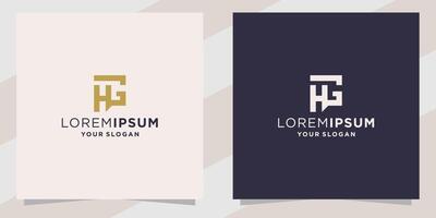 lettter hg logo template vector