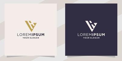 letter vh hv logo template vector