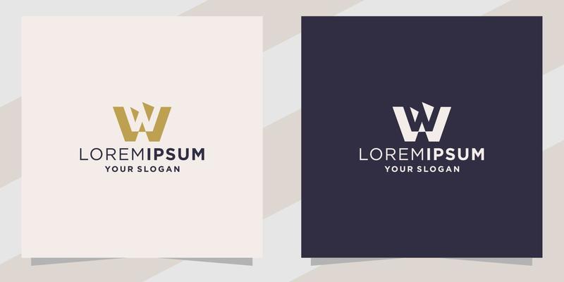 lettter w logo template