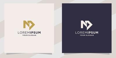 lettter nd logo template vector