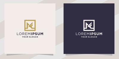 lettter mf logo template vector