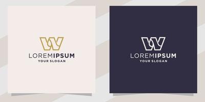 lettter w logo template vector