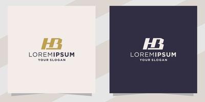 lettter hb logo template vector