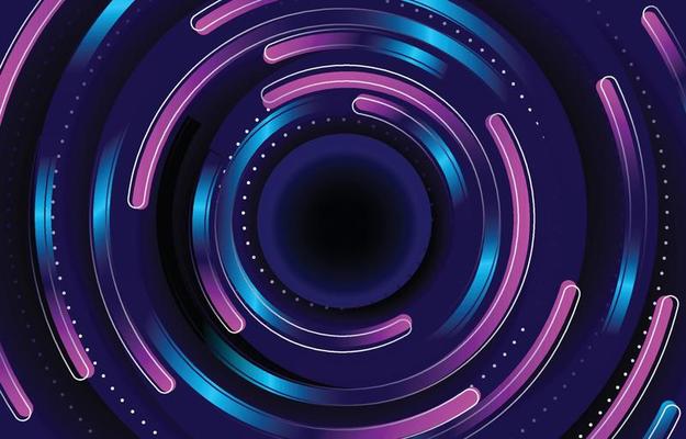 Abstract Circle Blue and Magenta Concept