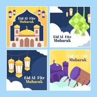 Eid Al Fitr Social Media Template vector