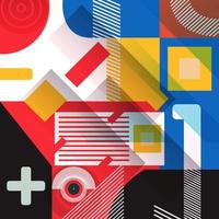 Abstract Rectangle Composition Background vector
