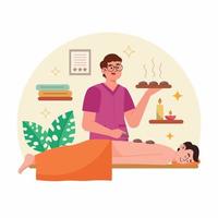 Professional Masseure Practician vector