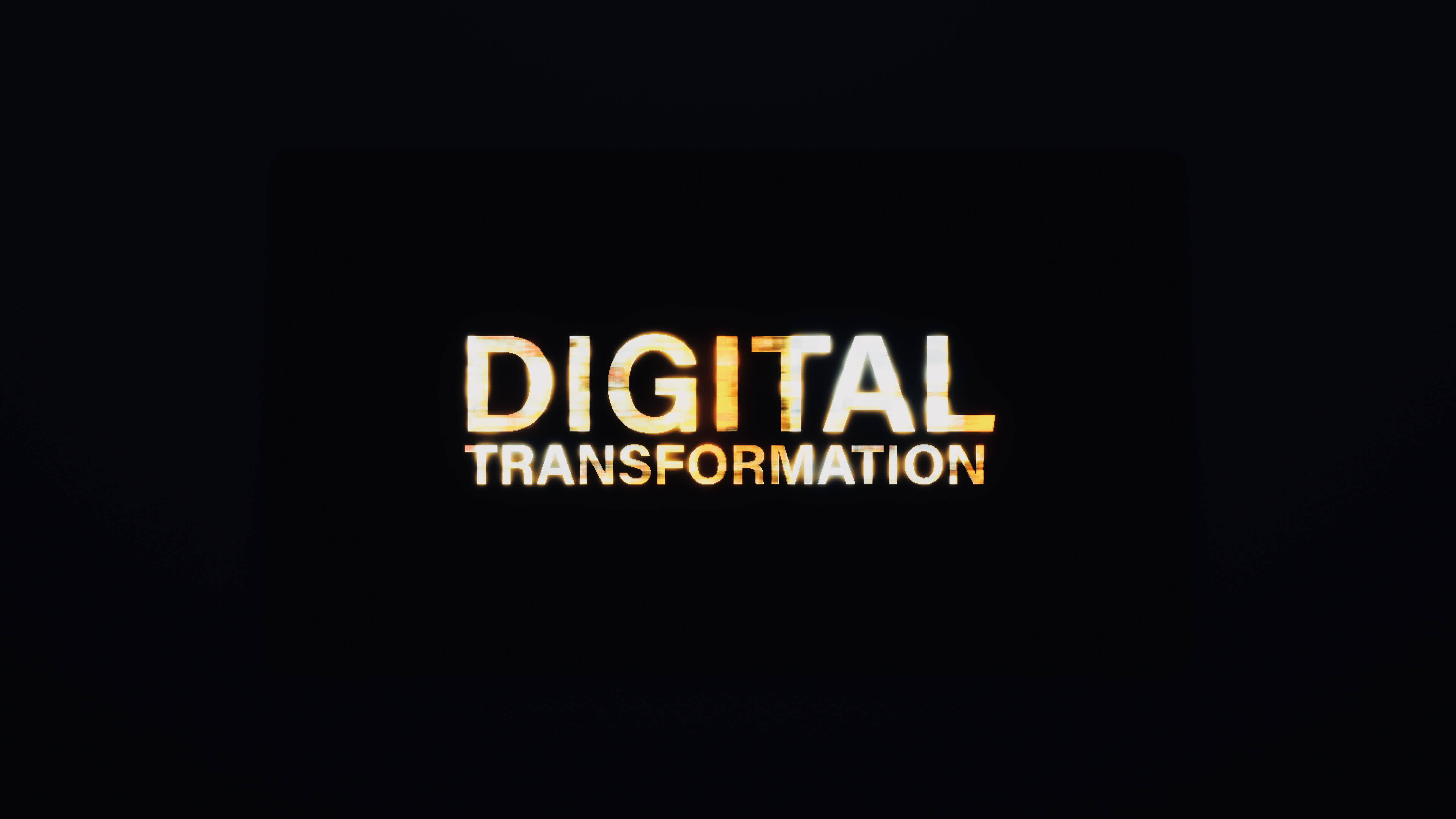 Digital Transformation text word gold light animation 7525553 Stock