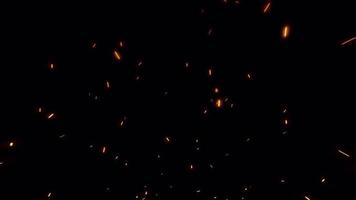 Rauchschleife Feuerfunken aufsteigendes Teilchen video