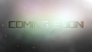 Coming Soon word Cinematic Greeting Title Background video