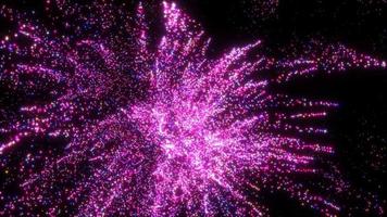 Colorful pink purple spark star gradient light effect video