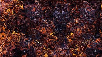 fundo abstrato 3d ouro preto animação de superfície de lava