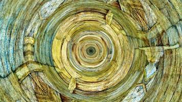 Loop circle grunge recycled compressed wood tunnel video