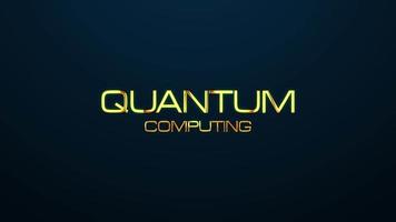 Loop Glitch Effect Gold Text Quantum Computing video