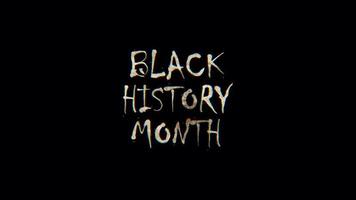 Burn text of Black History Month word video