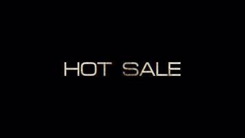 The golden shine lighting of Hot Sale word video