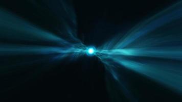 blaues Zentrum optischer Aufflackern Funken Glanz Strahl Licht