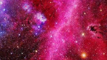 viaggio spaziale bagliore rosa viola rosso nebulosa nuvola video