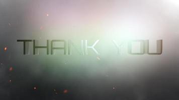 Thank you word Cinematic Greeting Title Background video