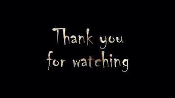 Thank You For Watching Stock Video Footage for Free Download