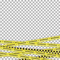 Warning Yellow Tape Vector Illustration