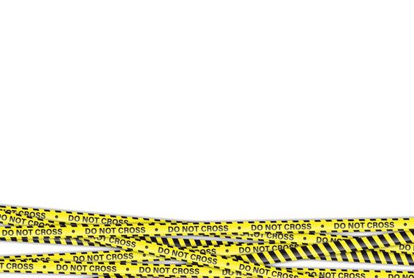 Do not cross tape police line vector isolated