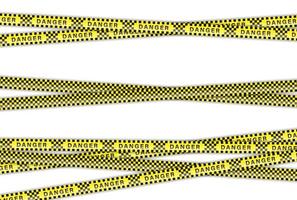 Danger Yellow Tape Vector Illustration