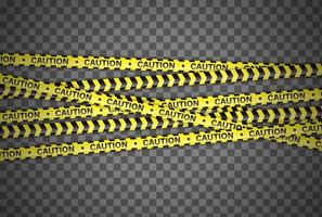 Caution tape seamless tape strip yellow and black vector