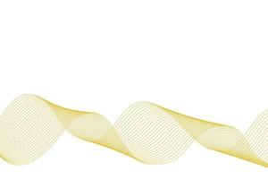 Abstract wave of golden stripes, Golden stripes on a white background with copy space vector