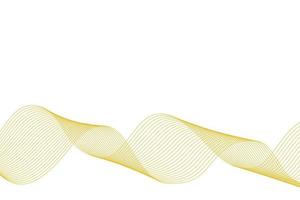 Abstract wave of golden stripes, Golden stripes on a white background with copy space vector