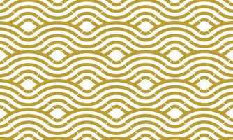 Golden wave stripes pattern, Gold japanese style background vector