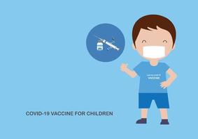 Covid-19 vaccine for children vector