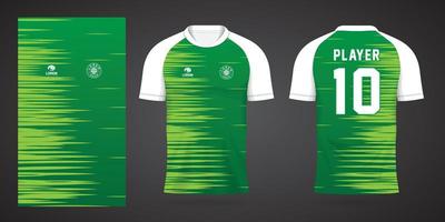 green football jersey sport design template vector