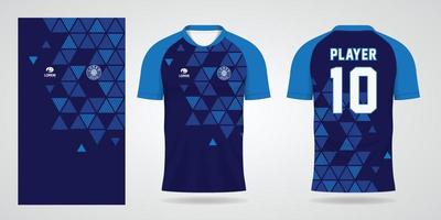 plantilla de diseño de deporte de camiseta de fútbol azul vector
