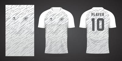 white football jersey sport design template vector