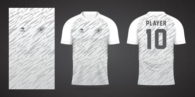 plantilla de diseño deportivo de camiseta de fútbol blanca vector