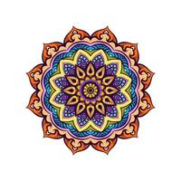 Fondo colorido mandala floral. arte de garabato dibujado a mano vectorial. flor decorativa página del libro para colorear.